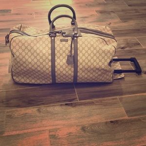 Gucci Coated Grey Supreme Suitcase